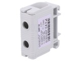 Conector de șine 50mm&sup2; 1 pistă 2 borne Gri 17.9mm