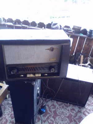 Vechi Radio pe lampi Graetz Comedia an 1955 foto