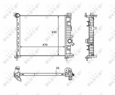 NRF 58473 Radiator, racire motor foto