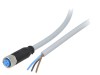 SICK Cablu de Conectare M8 10m IP67 Mama 3 Pini PVC Gri Cod A DeviceNet/CANopen