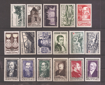 Franta 1952 - 11 serii, MNH foto