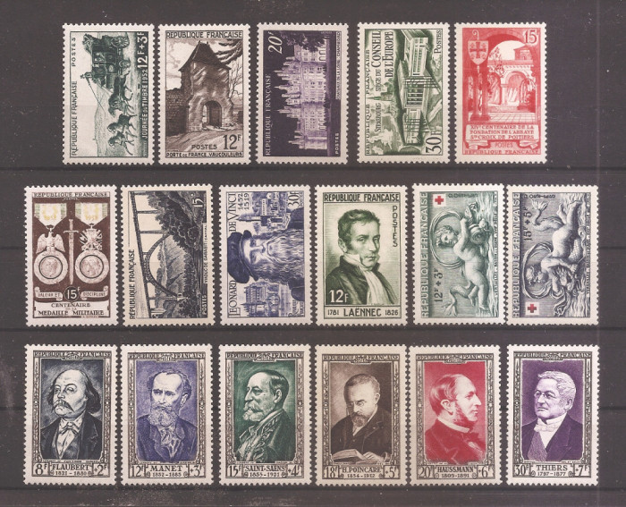 Franta 1952 - 11 serii, MNH