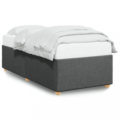 vidaXL Cadru de pat fără saltea, gri &amp;icirc;nchis, 80x200 cm, textil 3284688 foto