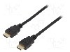 Cablu HDMI - HDMI, din ambele par&amp;#355;i, HDMI mufa, 1m, negru, LOGILINK - CH0077