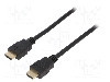 Cablu HDMI - HDMI, din ambele par&amp;amp;#355;i, HDMI mufa, 2m, negru, LOGILINK - CH0078 foto