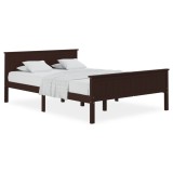 Cumpara ieftin Cadru de pat, maro inchis, 120x200 cm, lemn masiv de pin