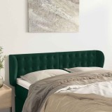 vidaXL Tăblie de pat cu aripioare verde &icirc;nchis 147x23x78/88 cm catifea 3117629