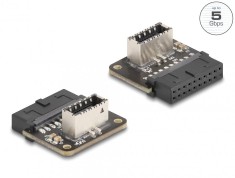 Adaptor USB 3.2 pin Header la USB Type E Key A M-M unghi, Delock 67239