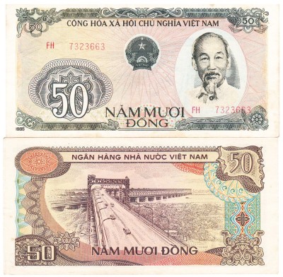 Vietnam 50 Dong 1985 P-97a aUNC foto