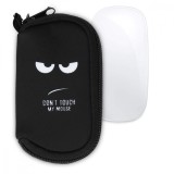 Husa pentru mouse Apple Magic Mouse 2/Magic Mouse 1, Kwmobile, Negru/Alb, Neopren, 51118.01