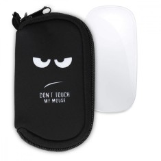 Husa pentru mouse Apple Magic Mouse 2/Magic Mouse 1, Kwmobile, Negru/Alb, Neopren, 51118.01