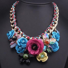 Colier fashion Multicolor Flowers foto