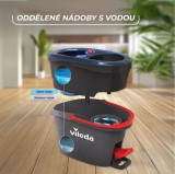 Set mop rotativ Vileda H2Pro cu sistem dublu si cap triunghiular