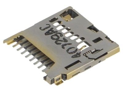 Conector microSD push-push SMT aurit foto
