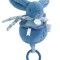 Iepuras muzical Doudou , albastru, 20 cm