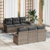 VidaXL Set de canapele pentru grădină Manual 7 pcs Gri 55 x 55 x 37 cm 3353918