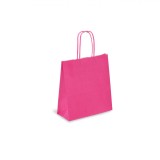 Sacosa Cadou Fara Brand, Model Kraft, Culoare Fucsia, Dimensiuni 18x8x20cm, Oem