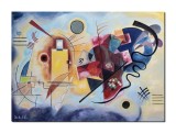 Cumpara ieftin Tablou celebru pictat manual, Yellow, Red, Blue, 70x50cm ulei pe panza, reproducere Wassily Kandinsky