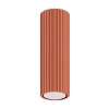 Lampă De Tavan Karbon Ocru Roșu Aluminiu, 1 Bec Tub Minimalist De Interior.