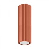 Lampă De Tavan Karbon Ocru Roșu Aluminiu, 1 Bec Tub Minimalist De Interior.