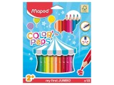 Creioane colorate Maped Color'Peps My First Jumbo 18 culori/set FSC