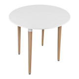 Masa stil scandinav, Artool, Kami, rotunda, MDF si lemn, alb, 80x74 cm GartenVIP DiyLine