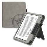 Husa pentru Tolino Vision 6, Piele ecologica, Gri, kwmobile, 56600.03