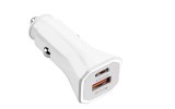 Incarcator Auto, HUOVA&reg;, Quick Charge PD 20W QC3.0, dual-port 1 USB/1 TYPE C, Alb
