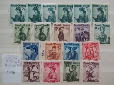 1948- Austria-Costume 19 val.-Part.set-Mi=108 EUR-MNH foto