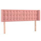 Cumpara ieftin Tablie de pat cu aripioare roz 147x16x78/88 cm catifea