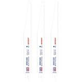 Wilpu 3050/225 - Set panze fierastrau sabie bimetal 225 mm 10 dinti/inch dantura standard 3 bucati