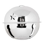 Set 6 ornamente brad Clopotei metal argintiu 5x4 cm