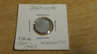 M3 C50 - Moneda foarte veche - 1 sen - Hirohito - Japonia - perioada 1941-1943 foto