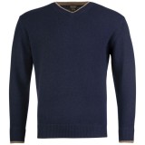 Jack Pyke Ashcombe Pulover 100% l&acirc;nă de miel cu decolteu V, culoare bleumarin, mărimea L