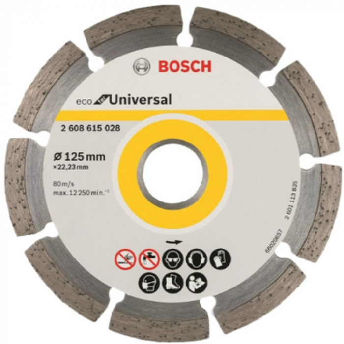 Disc diamantat ECO Universal Bosch 125x22.23x2.0mm