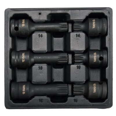 Set de sase biti Spline cu impact Yato YT-10652 foto