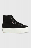 Superga tenisi femei, culoarea negru