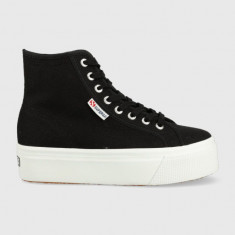 Superga tenisi femei, culoarea negru