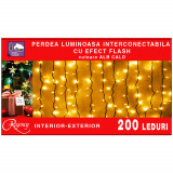 Instalatie Tip Perdea 200 Leduri Flash Alb Cald 33523870, General