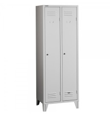 VESTIAR METALIC CU PICIOARE SI 2 USI P2, 600x500x1800 mm (LxlxH), FIRST