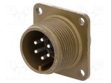 Conector circular soclu PIN 6 tată lipire 97 argintat 13A AMPHENOL