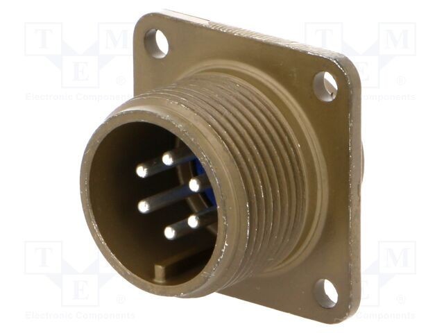 Conector circular soclu PIN 6 tată lipire 97 argintat 13A AMPHENOL