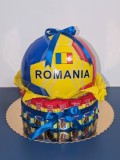 Tort Dulciuri Ciocolata ROM Arahide si Stafide/ Cadou orice eveniment, Cadou Craciun, Cadou Paste/ Cos CADOU/ SUVENIR Strainatate/ Suvenir ROMANIA