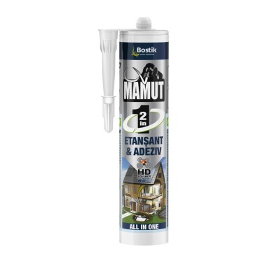 Adeziv pentru suprafete multiple, flexibil, Mamut Universal 2 in 1, interior / exterior, alb, 290 ml foto