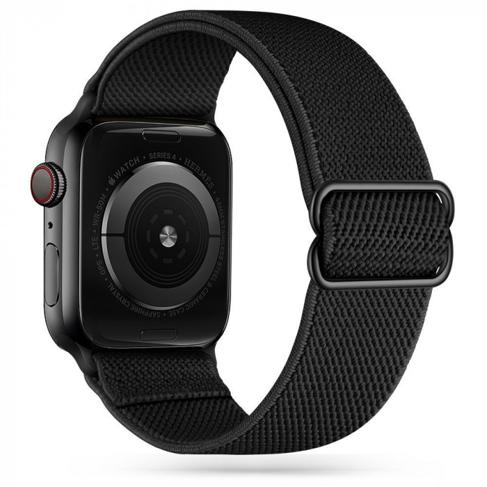 Curea Tech-Protect Mellow pentru Apple Watch 4/5/6/7/8/9/Se/Ultra 1/2 (42/44/45/49 mm) Negru