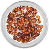 Cumpara ieftin Strasuri unghii - inimi, maro, INGINAILS