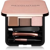 Cumpara ieftin Makeup Revolution Brow Sculpt Kit set pentru sprancene perfecte culoare Brown 2.2 g