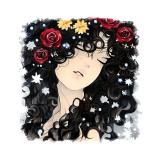 Cumpara ieftin Sticker decorativ, Printesa, Negru, 55 cm, 9355ST, Oem
