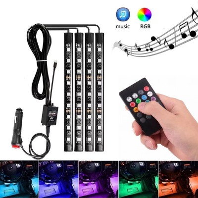 Kit Lumini ambientale 12smd rgb cu music controler foto