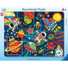 Ravensburger - Puzzle tip rama obiecte din spatiu 40 piese